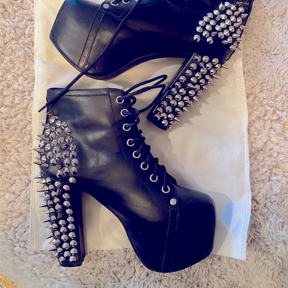 Jeffrey Campbell sexy studded platform boots